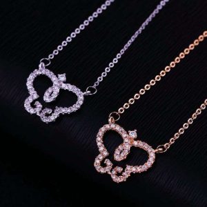 Hollow Butterfly 18K Brass Necklace