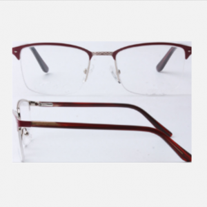 Stainless Steel Front Acetate Temple Optical Eyeglasses
