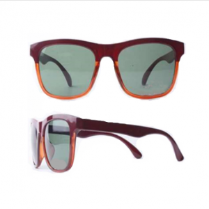 Polycarbonate Brown Frame Colour Acrylic Lens Square Shape Sunglasses