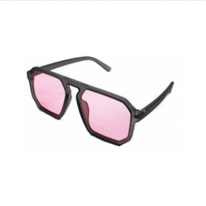 Polycarbonate Frame Polygonal Acrylic Color Lens Sunglasses