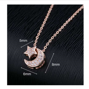 Moon & Star Pendant Necklace