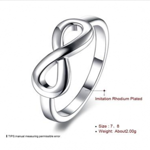 Infinity Imitation Rhodium Plating Ring