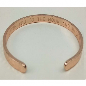 "I LOVE YOU TO THE MOON AND BACK" Engraved Bangle