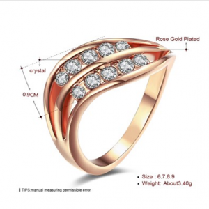 Winged Shell Shaped Imitation Rose Gold Plated Ring