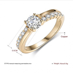 Delicate Designed Imitation Gold Plated Ring