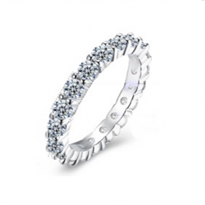 Simple Fashionable Design Wedding Silver Plated Ring