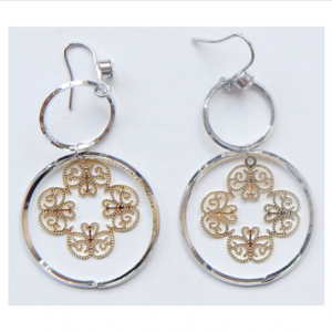 Metal Wire Brass Earrings