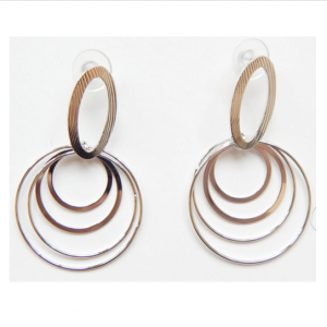 Layered Circle Hoops Metal Earrings